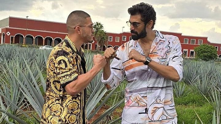 <div class="paragraphs"><p>Anthony Pettis and Rana Daggubati.</p></div>